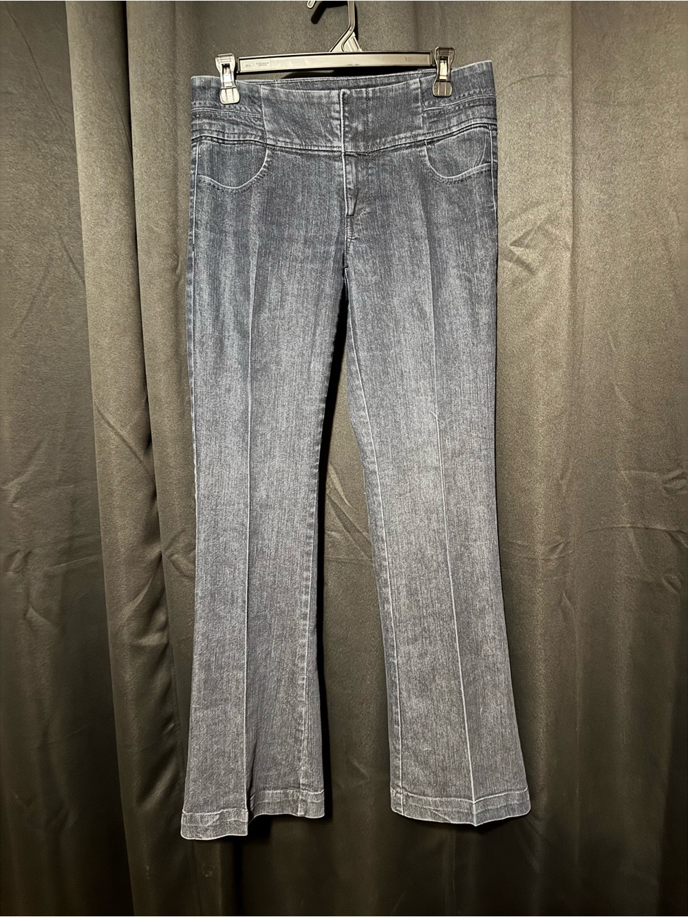 Maurices Grey Flare Wide Leg Jeans